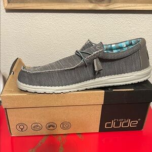 Hey Dude Gray Boat Shoes